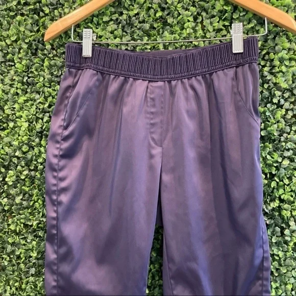 VTG ICINOO Blue Silk Elastic Waist Dress Pants - Picture 2 of 8